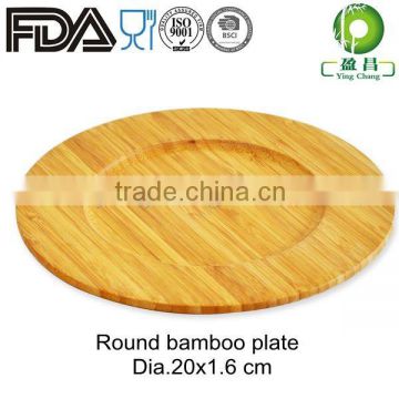 Luxury Round bamboo tray plate sets camping plate sets