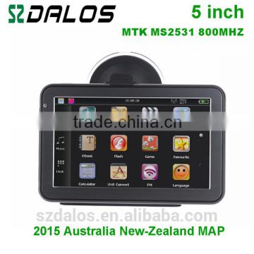 Good quality 5 inch navigator smart car dvd gps navigation windows ce 256 ram with world map