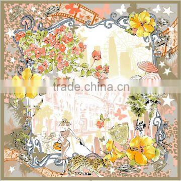 HC-1502 Fantastic Square Silk Scarves Home Decor