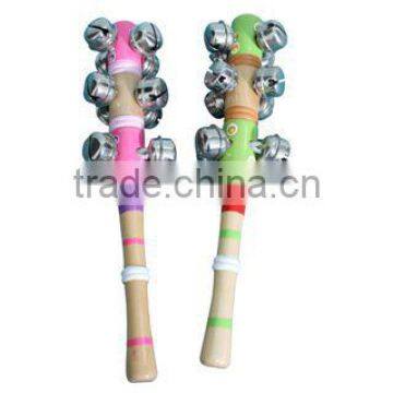 Multi colour wooden baby rattles
