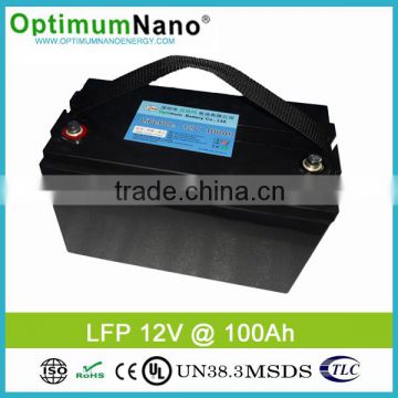 12V/100Ah rechargeable battery pack for energy storage