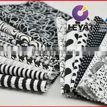Black and White Shirt Fabric 100 Cotton Fabric Prices
