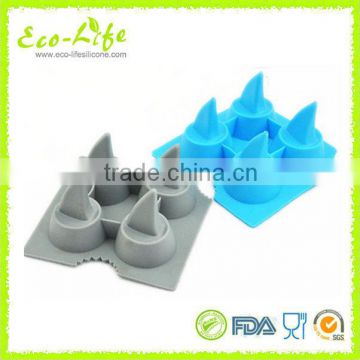 food grade Silicone Shark Fin Ice Tray, Ice Cube Freeze Mold, Silicone Ice Maker