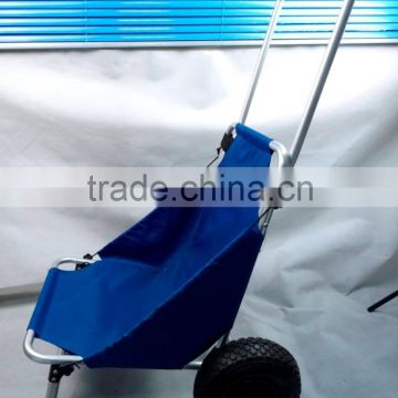 New design foldable sand beach fishing trolley