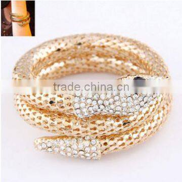 Metal punk two colour hand chain metal luckly snake bracelet