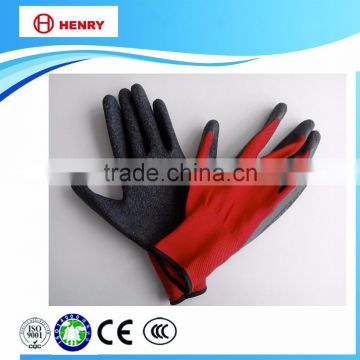 polyster shell latex coated safety work glove