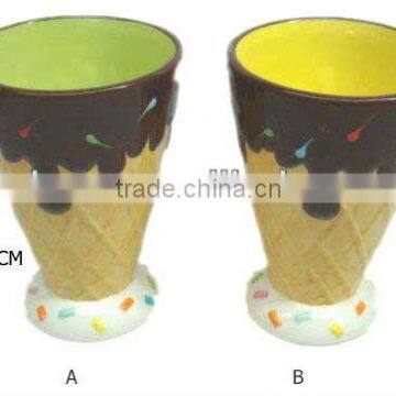 Ice cream cup ceramic