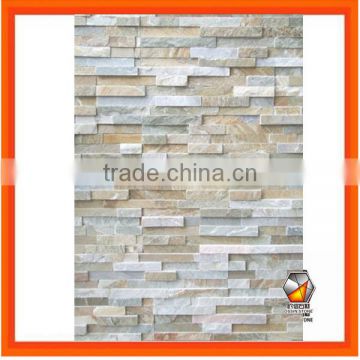 Hot Sales Natural Slate Wall Cladding Stone Cream Oyster 014