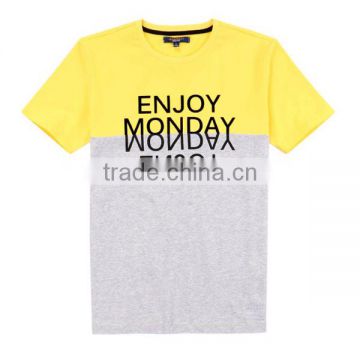 2016 New Model Men's T-Shirt Short Sleeve T Shirt 95 Cotton /5 Elastane T-Shirt