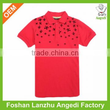 Fashion design cotton polyester polo shirt red