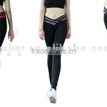 2017 Hot Sale China Women Custom Fashion Plain High Waist Skinny Yoga Leggings