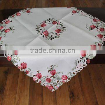 colored floral table cloth