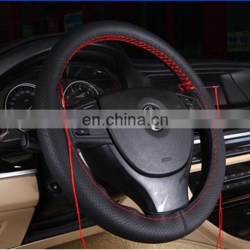 DIY Self Sew Genuine Leather Steering Wheel Cover 4 Colors For Selected