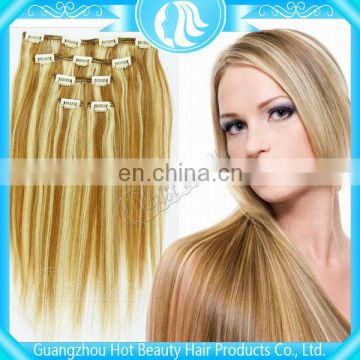 Different color clip in human hair 27 piece