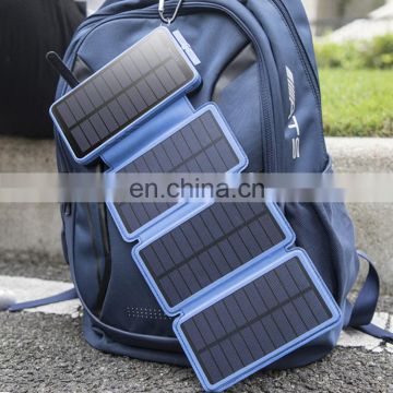 8000mAh 6W Foldable Solar Panel Charger Mobile Phone Power Bank Waterproof Charger