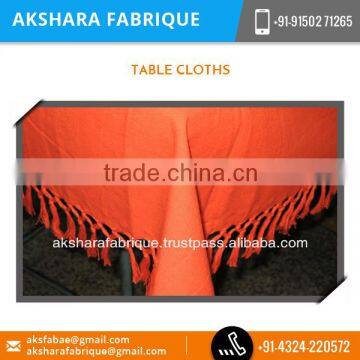 Embroidered Flower Design Table Cloth Made from Optimum Quality Fabrics