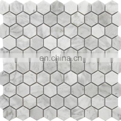 colored hexagon mosaic tile Stock Available tile Stone mosaic for swimming pool  wall decoration mosaic