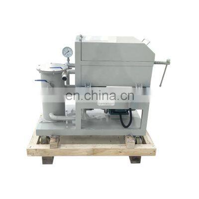 Portable Plate Pressure Diesel Oil Filtration Machine