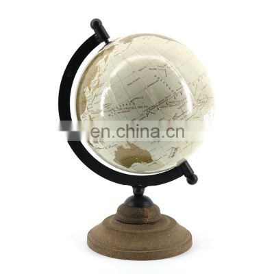 K&B white desk top plastic globe for school for kids cork iron world globe for sale