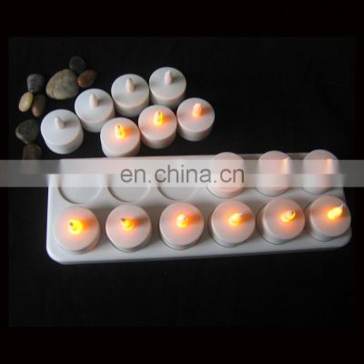 12pcs/set Flamless Tea Light Candles Tealight Set Flickering Rechargeable Flicker Led Candle