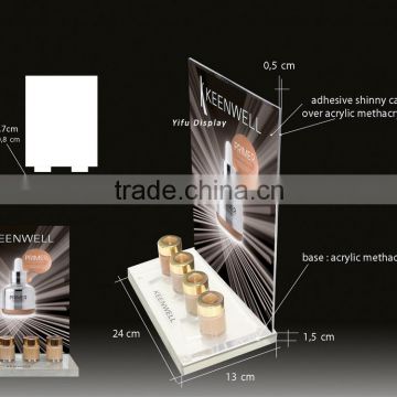 Fashion acrylic cosmetic display stand, cosmetic store display wholesale