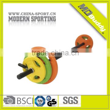 high grade strength training barbell in gym