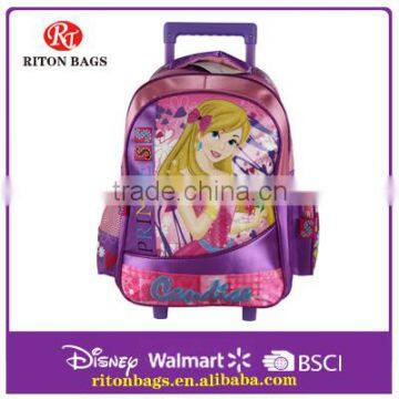 Fashion Best Designer The Beautiful Princess Child Trolley School Bag                        
                                                Quality Choice