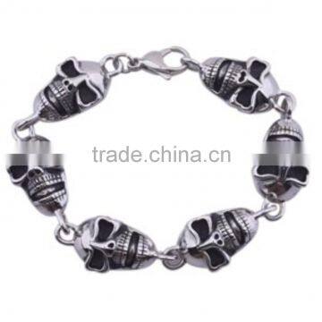 Special design stainless steel skull bracelet for wholesale