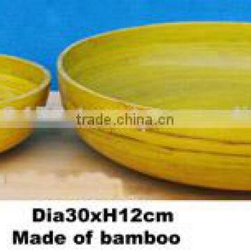 round laminated bamboo bowl