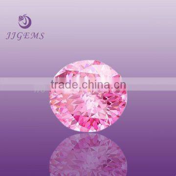 China manufacturer loose synthetic pink corundum stone