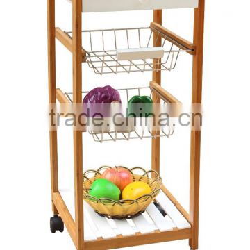 Home Style MDF Top Kitchen Serving Cart with wheels
