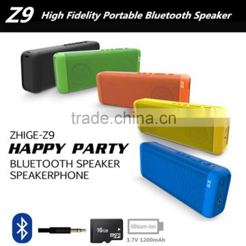 2016 High quality Fidelity Portable Bluetooth Speaker with TF Card