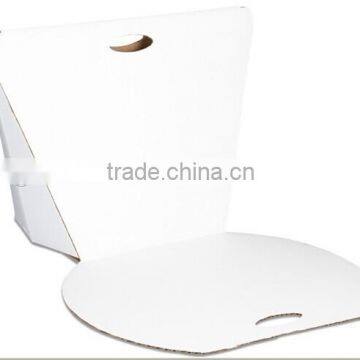 Convenient Foldable White Corrugated Paper Chair