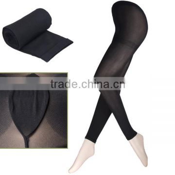 50131 Flat knit black tube seamless pantyhose tights