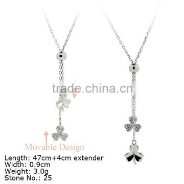 NZA9-001 Necklace With CZ Stone Jewelry Material Silver Necklace