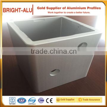 Aluminum square pipe/aluminum heat-sink box with customized order