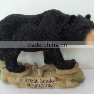 Resin black bear figurine resin statue /Single black bear