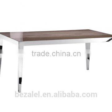 Glass top Stainless Steel marble Dining Table Series Marble dining table