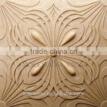 Natural Stone Beige Marble Turkish Marble Ultraman Beige Marble Panels 3D Marble Tiles CNC Marble Penal 3D Marble Decoration