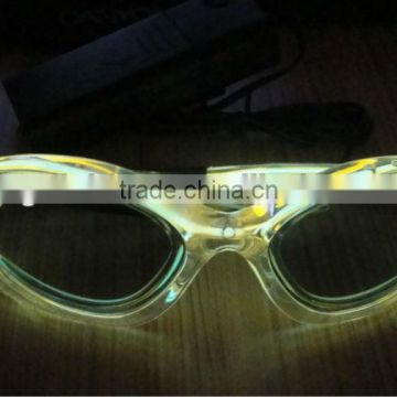 animated el glasses /el glass with 3v inverter in yellow color