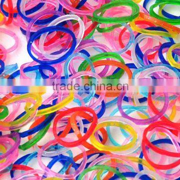 Newest colorful 300pcs or 600pcs per bag rubber bands/loom bands refill (B21)