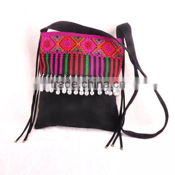 Wholesale China women Tassel silver beads messenger bag
