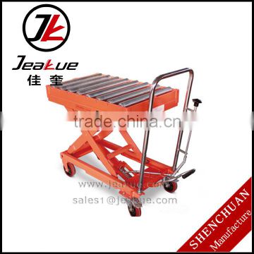 Portable 300/500kg Pedal Hand Lift Table With Roller