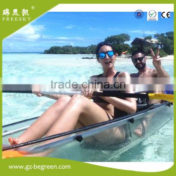 10 years service life clear bottom/crystal/ transparent kayak for sale
