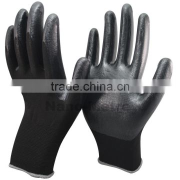 NMSAFETY 13 G Black nitrile coated gloves car assembly glove Nitrile Work Gloves