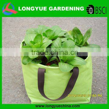 Colorful convenient handled fabric garden grow bags