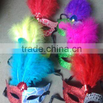 feathered venetian party mask for sale