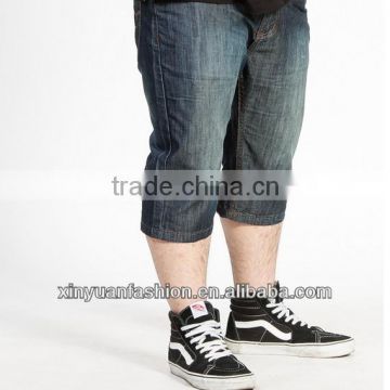 Straight jeanses short pants Plus size for man
