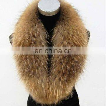 Natural or Dyed Raccoon Large Fur Collar Fur Trim for Winter Coat Parka Winter