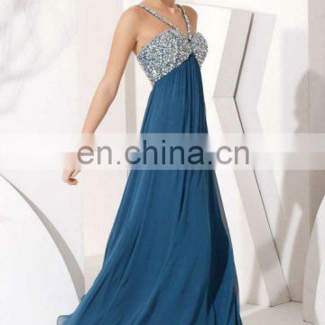 Royal Blue Mermaid Dress Real Sample Prom Dress Long Elegant Bust Beaded Prom Dresses 2012